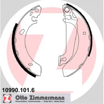 Jeu de mâchoires de frein ZIMMERMANN 10990.101.6