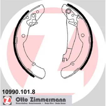 Jeu de mâchoires de frein ZIMMERMANN 10990.101.8