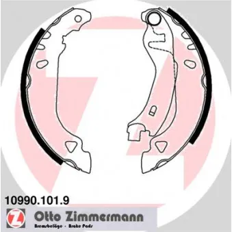 Jeu de mâchoires de frein ZIMMERMANN 10990.101.9