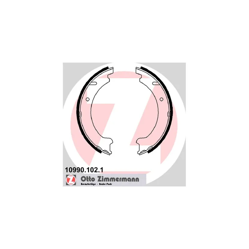 Jeu de mâchoires de frein, frein de stationnement ZIMMERMANN 10990.102.1