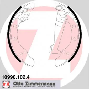 Jeu de mâchoires de frein ZIMMERMANN 10990.102.4