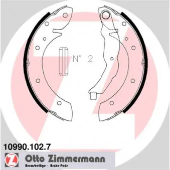 Jeu de mâchoires de frein ZIMMERMANN 10990.102.7