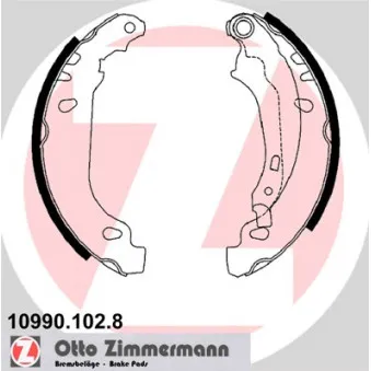 Jeu de mâchoires de frein ZIMMERMANN 10990.102.8