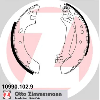 Jeu de mâchoires de frein ZIMMERMANN 10990.102.9