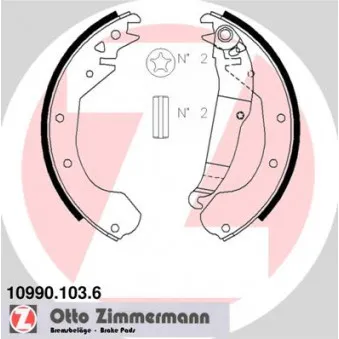 Jeu de mâchoires de frein ZIMMERMANN 10990.103.6