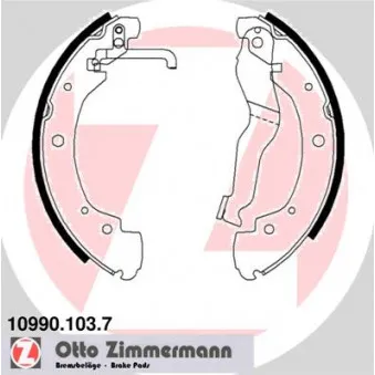 Jeu de mâchoires de frein ZIMMERMANN 10990.103.7