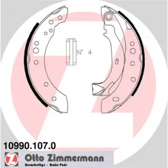 Jeu de mâchoires de frein ZIMMERMANN 10990.107.0