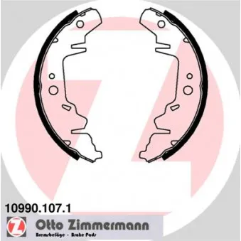 Jeu de mâchoires de frein ZIMMERMANN 10990.107.1