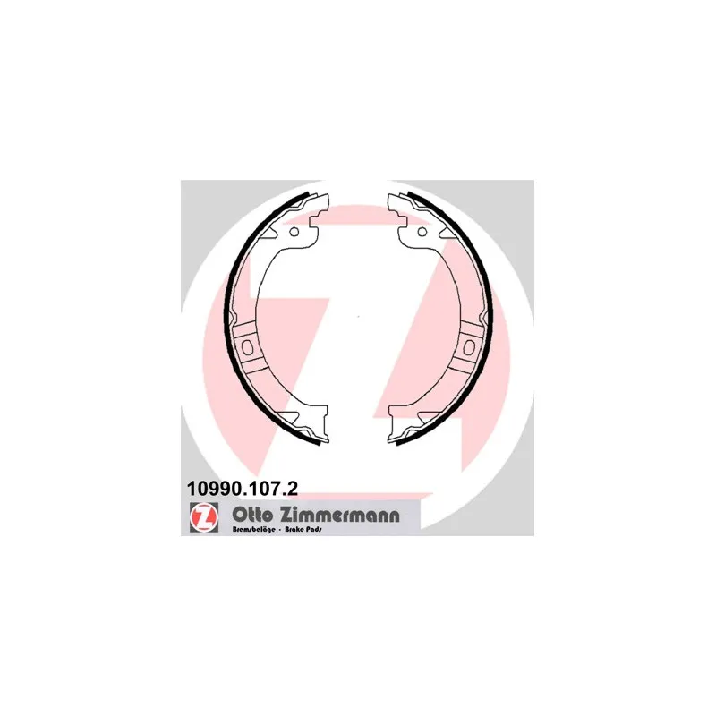Jeu de mâchoires de frein, frein de stationnement ZIMMERMANN 10990.107.2
