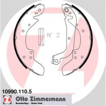 Jeu de mâchoires de frein ZIMMERMANN 10990.110.5