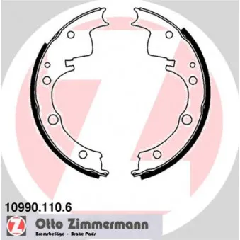 Jeu de mâchoires de frein ZIMMERMANN 10990.110.6