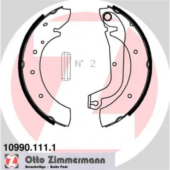 Jeu de mâchoires de frein ZIMMERMANN 10990.111.1