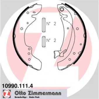 Jeu de mâchoires de frein ZIMMERMANN 10990.111.4