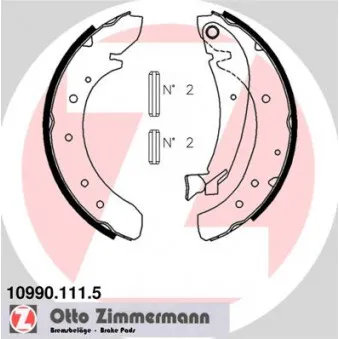 Jeu de mâchoires de frein ZIMMERMANN 10990.111.5