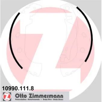 Jeu de mâchoires de frein ZIMMERMANN 10990.111.8