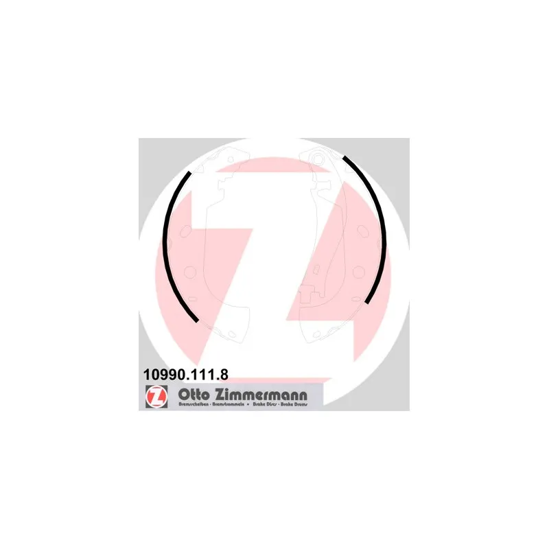 Jeu de mâchoires de frein ZIMMERMANN 10990.111.8