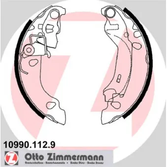 Jeu de mâchoires de frein ZIMMERMANN 10990.112.9