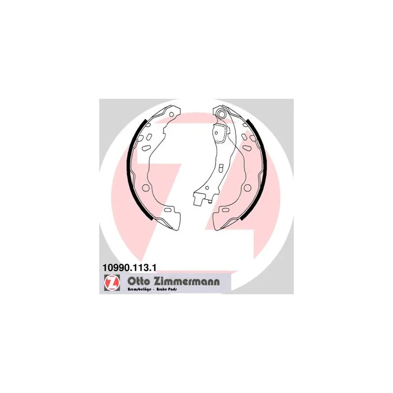 Jeu de mâchoires de frein ZIMMERMANN 10990.113.1