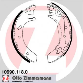 Jeu de mâchoires de frein ZIMMERMANN 10990.118.0