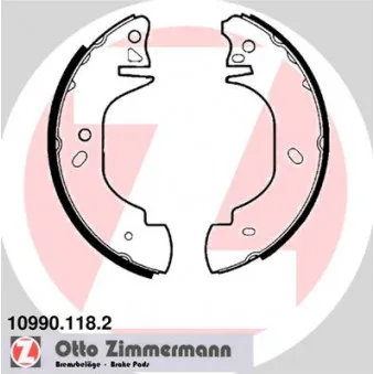 Jeu de mâchoires de frein ZIMMERMANN 10990.118.2