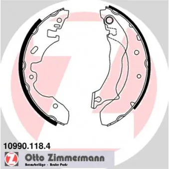 Jeu de mâchoires de frein ZIMMERMANN 10990.118.4