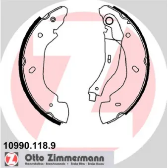 Jeu de mâchoires de frein ZIMMERMANN 10990.118.9