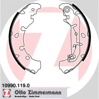 Jeu de mâchoires de frein ZIMMERMANN 10990.119.0