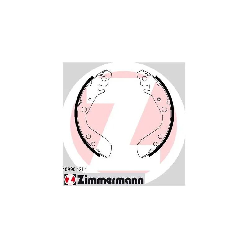 Jeu de mâchoires de frein ZIMMERMANN 10990.121.1