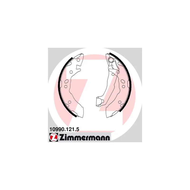 Jeu de mâchoires de frein ZIMMERMANN 10990.121.5