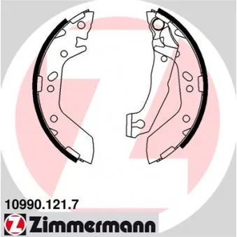 Jeu de mâchoires de frein ZIMMERMANN 10990.121.7