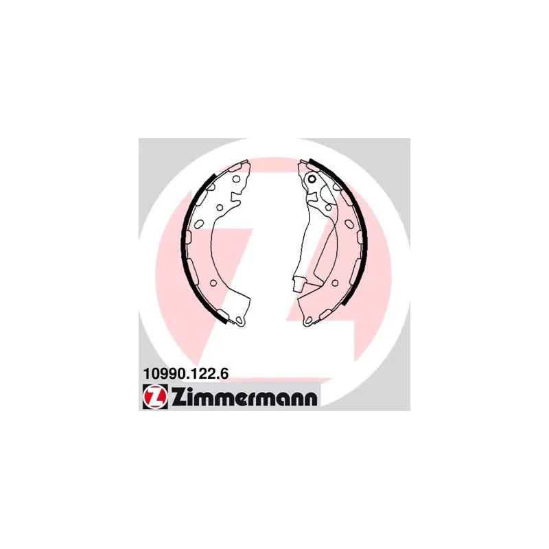 Jeu de mâchoires de frein ZIMMERMANN 10990.122.6