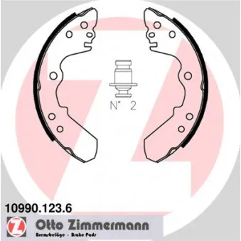 Jeu de mâchoires de frein ZIMMERMANN 10990.123.6