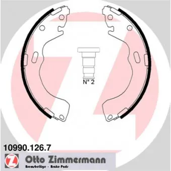 Jeu de mâchoires de frein ZIMMERMANN 10990.126.7