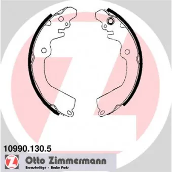 Jeu de mâchoires de frein ZIMMERMANN 10990.130.5
