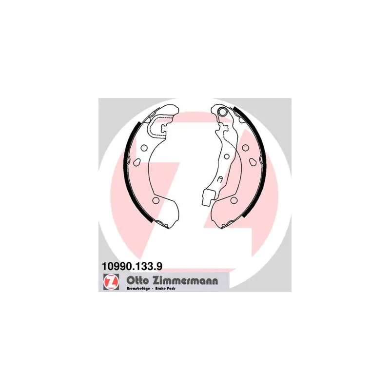 Jeu de mâchoires de frein ZIMMERMANN 10990.133.9