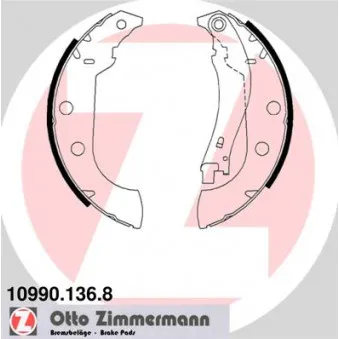 Jeu de mâchoires de frein ZIMMERMANN 10990.136.8