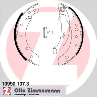 Jeu de mâchoires de frein, frein de stationnement ZIMMERMANN 10990.137.3