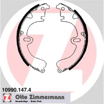 Jeu de mâchoires de frein ZIMMERMANN 10990.147.4