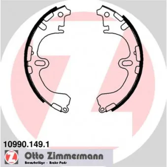 Jeu de mâchoires de frein ZIMMERMANN 10990.149.1