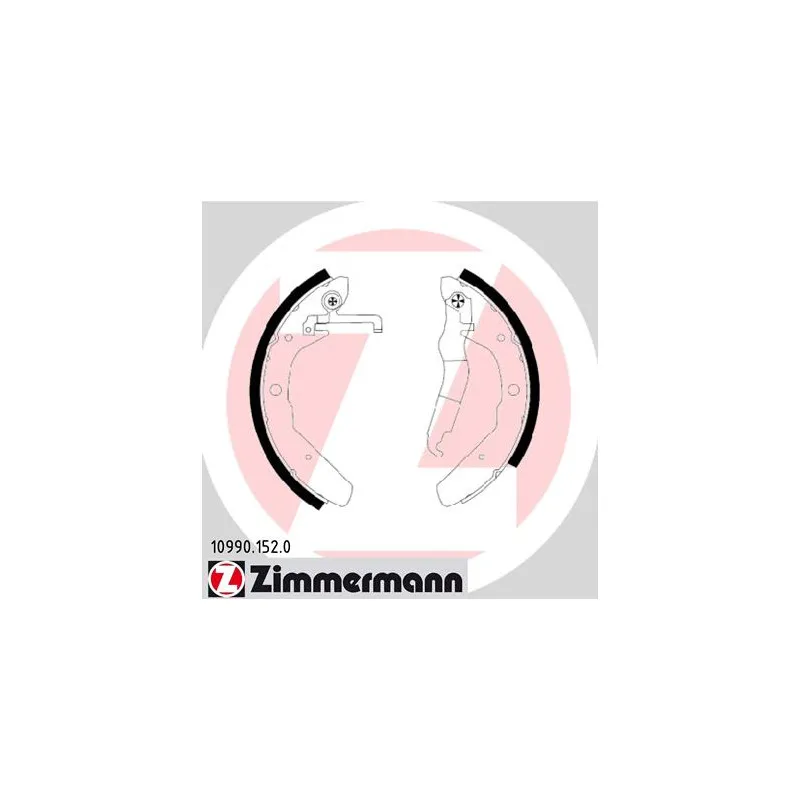 Jeu de mâchoires de frein ZIMMERMANN 10990.152.0