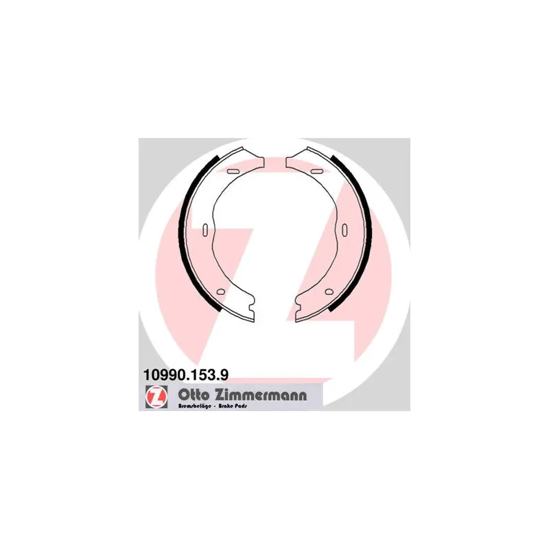 Jeu de mâchoires de frein, frein de stationnement ZIMMERMANN 10990.153.9