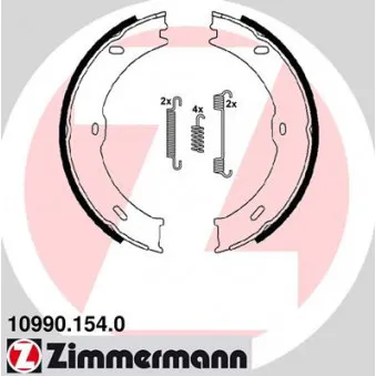 Jeu de mâchoires de frein, frein de stationnement ZIMMERMANN 10990.154.0