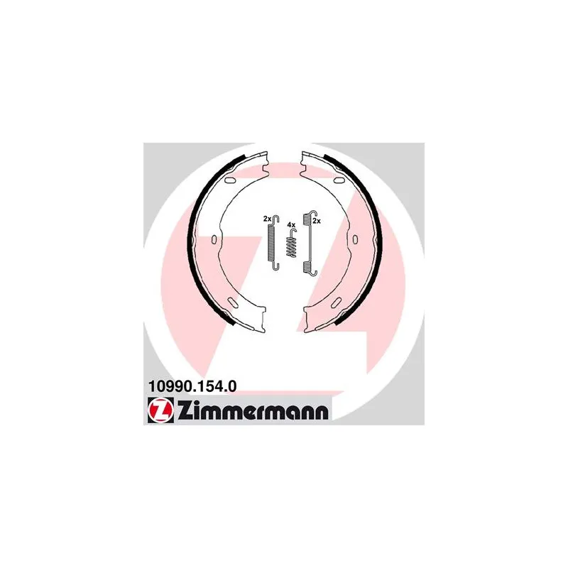 Jeu de mâchoires de frein, frein de stationnement ZIMMERMANN 10990.154.0