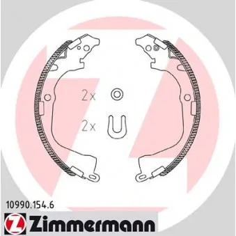 Jeu de mâchoires de frein ZIMMERMANN 10990.154.6