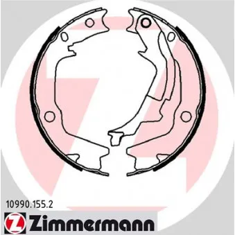 Jeu de mâchoires de frein, frein de stationnement ZIMMERMANN 10990.155.2