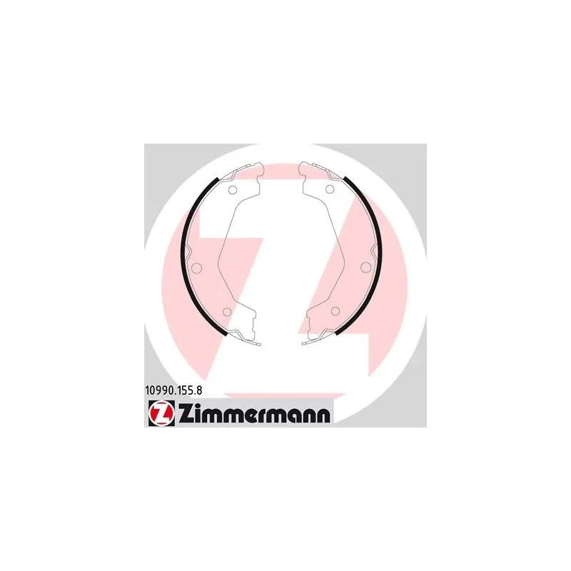 Jeu de mâchoires de frein, frein de stationnement ZIMMERMANN 10990.155.8