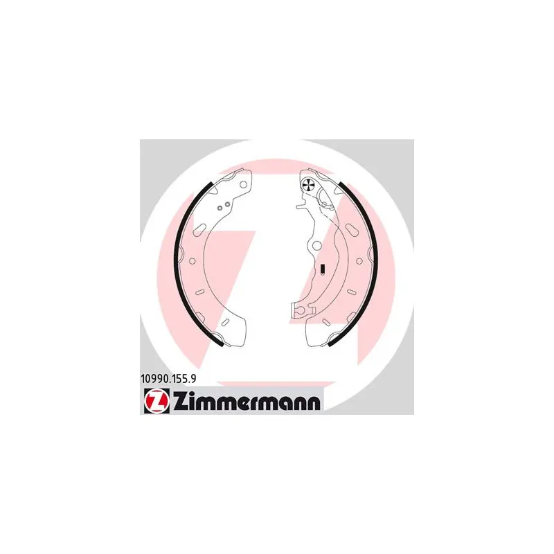 Jeu de mâchoires de frein ZIMMERMANN 10990.155.9