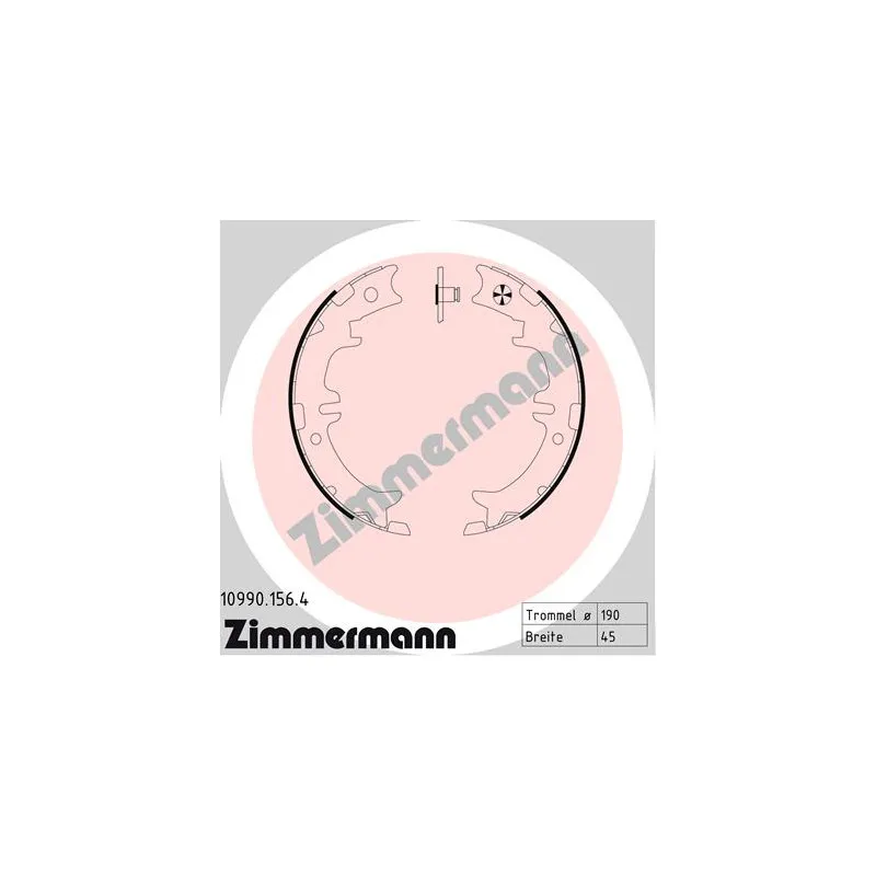 Jeu de mâchoires de frein, frein de stationnement ZIMMERMANN 10990.156.4