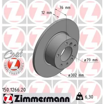 Jeu de 2 disques de frein avant ZIMMERMANN