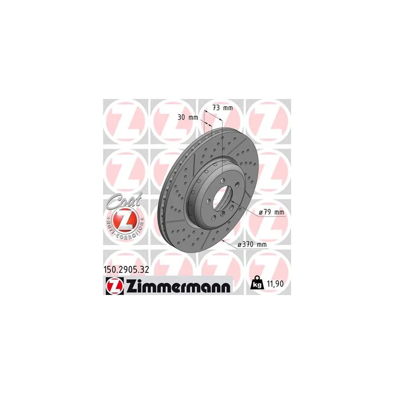Jeu de 2 disques de frein avant ZIMMERMANN 150.2905.32